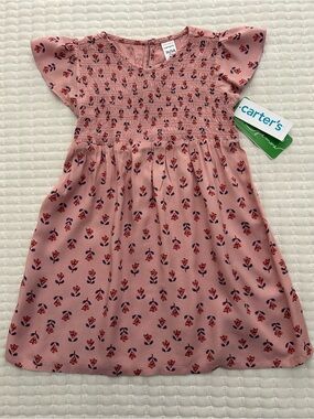 Carter's Pink Floral Smocked Dress
Size 3T NWT